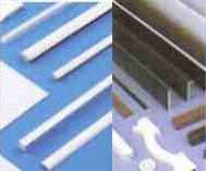 Floplast plastic window trims and architraves in White and Woodgrain effects and cavity closers.